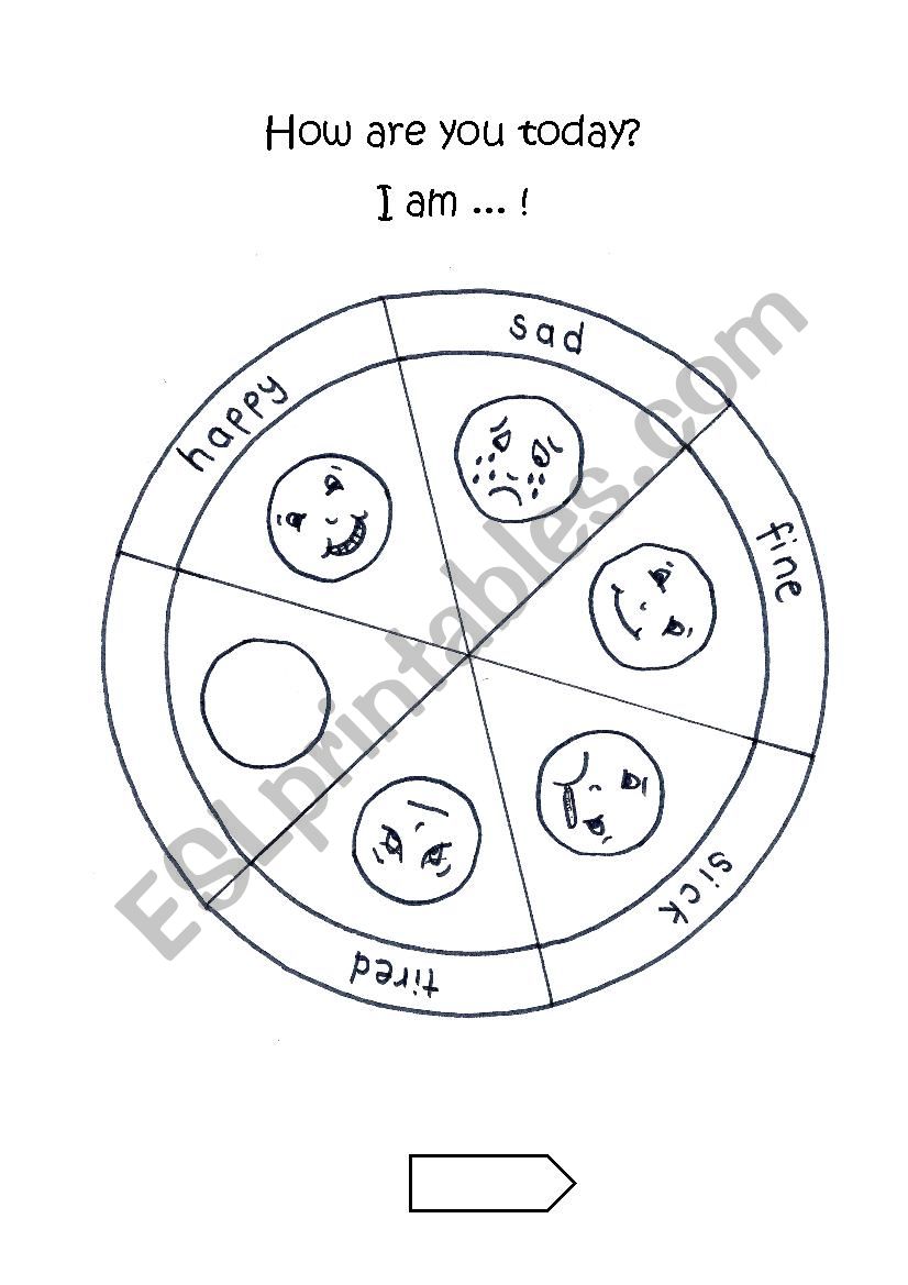 Feelings-wheel worksheet