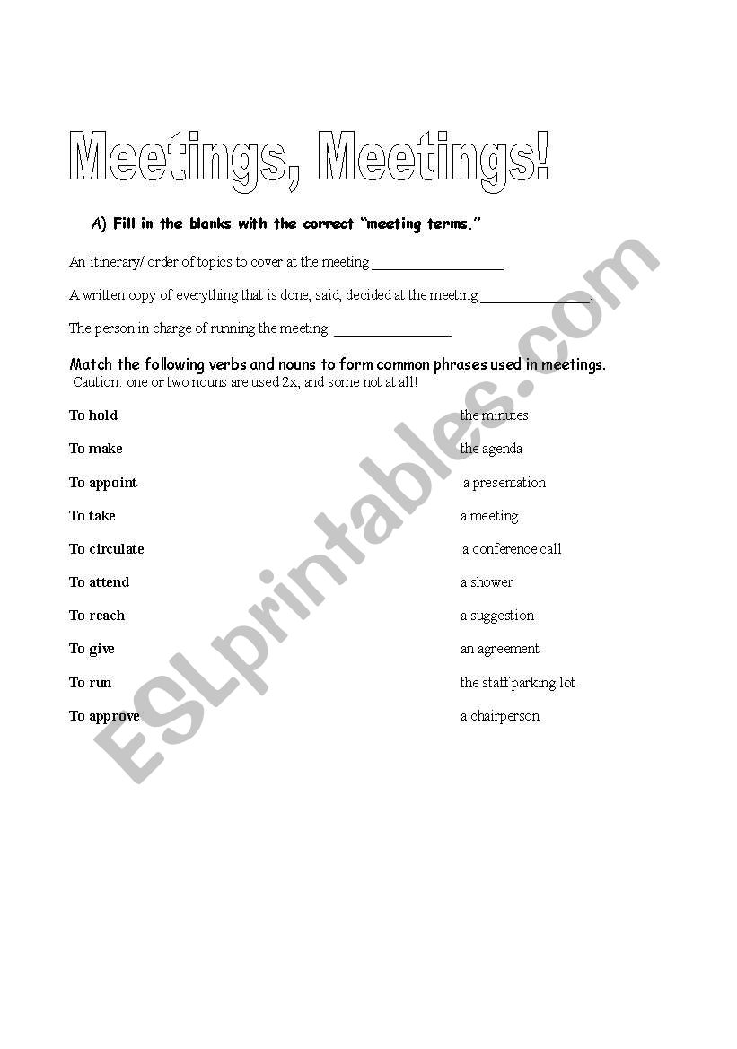 meetings-meetings-esl-worksheet-by-robyn13