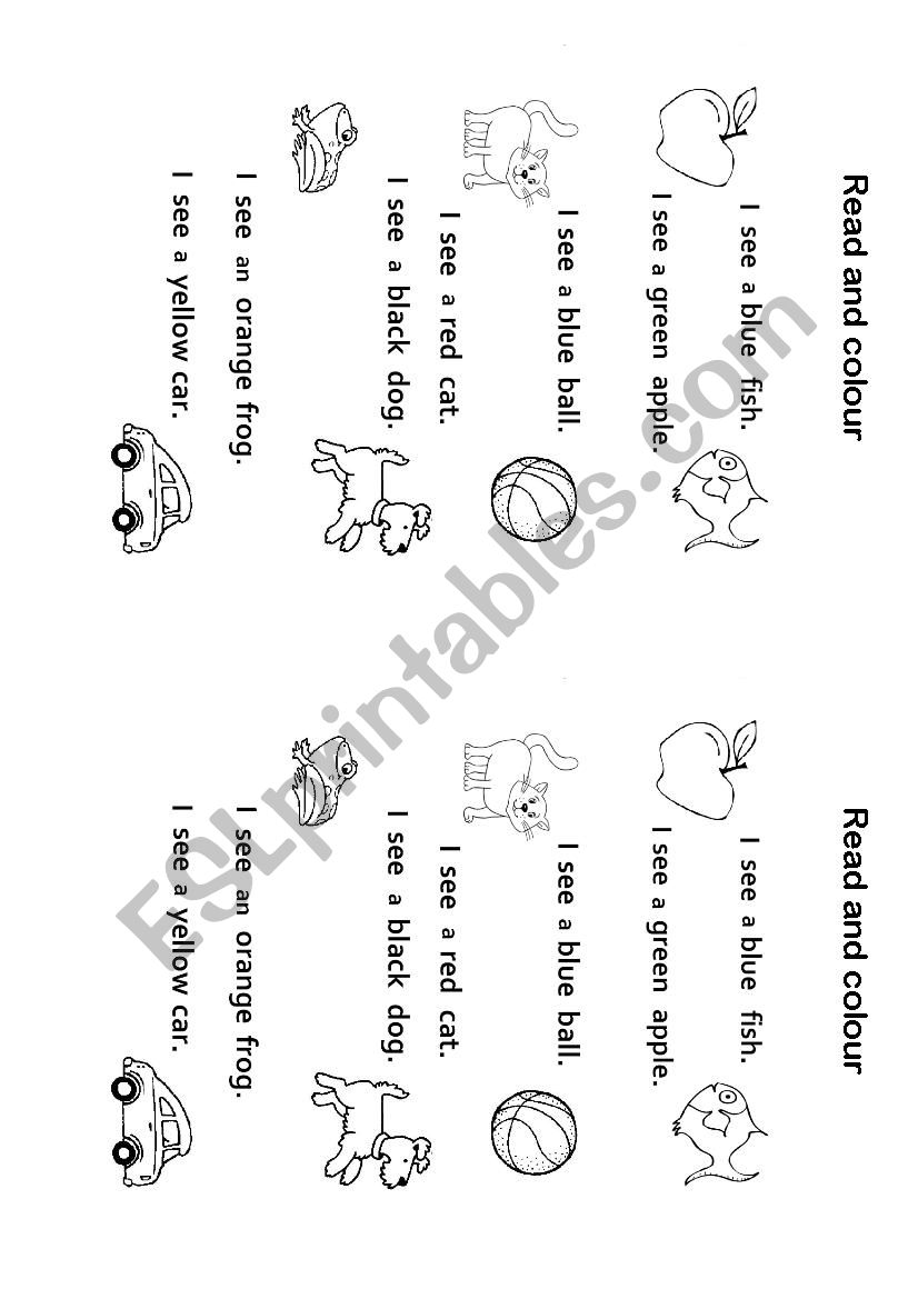 Easy reading worksheet