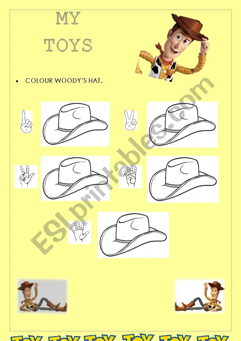 Toy Story activities worksheet