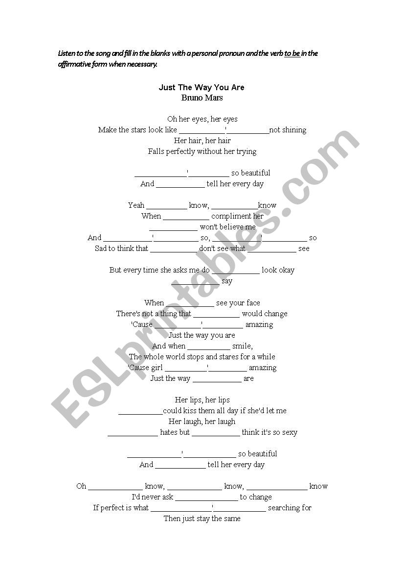 Verb to be and personal pronouns