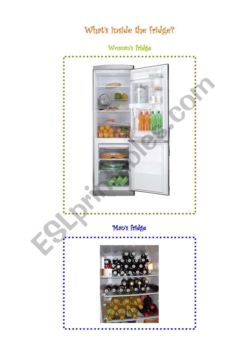 Whats inside the fridge? worksheet