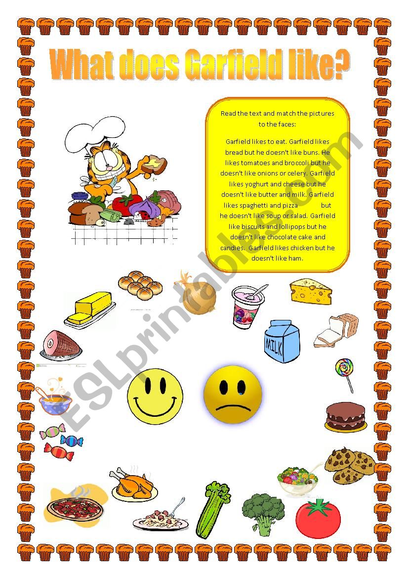 GarfieldÂ´s likes and dislikes: FOOD