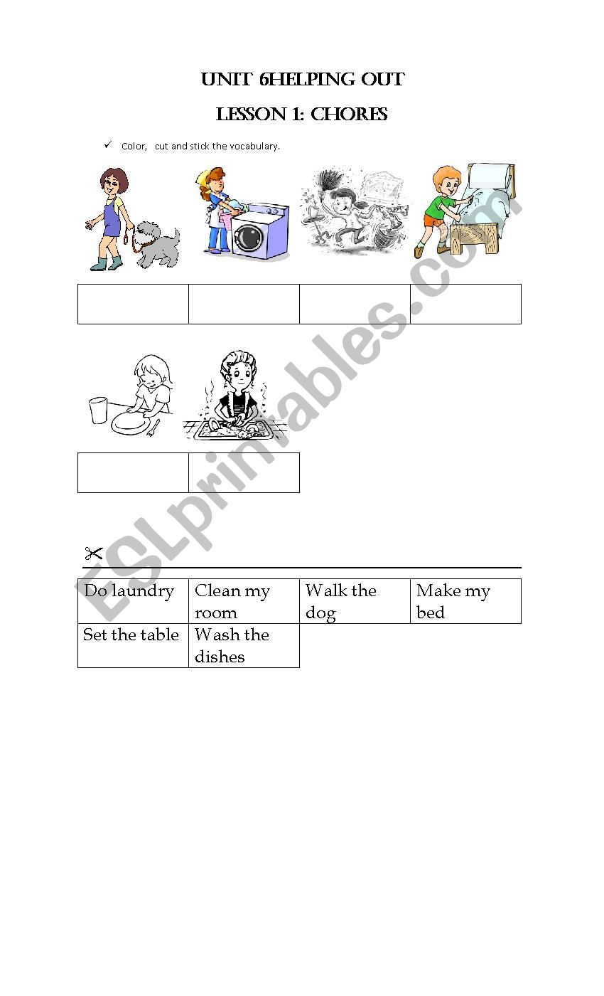 Chores worksheet