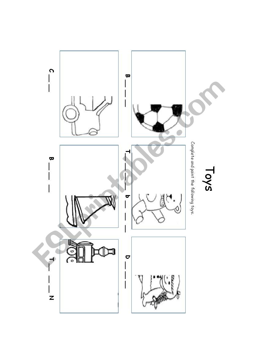 toys worksheet