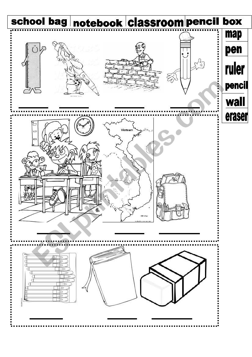 classroom cut and paste worksheet