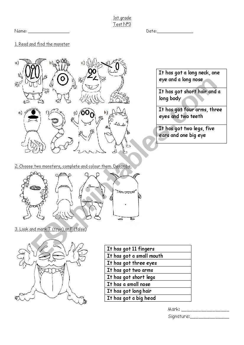 Parts of the body!! worksheet