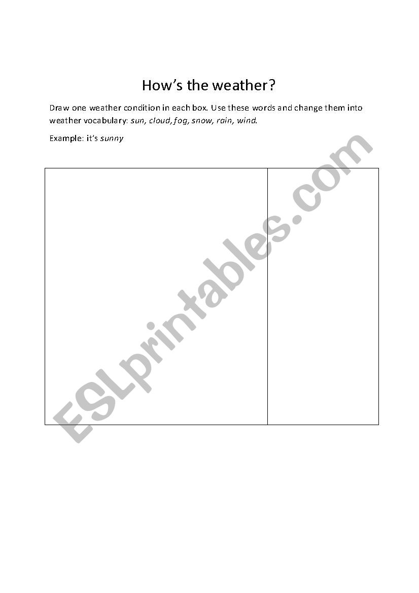 weather activity worksheet