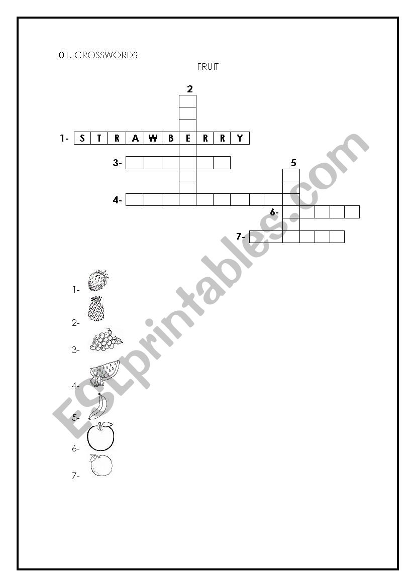 Fruit worksheet