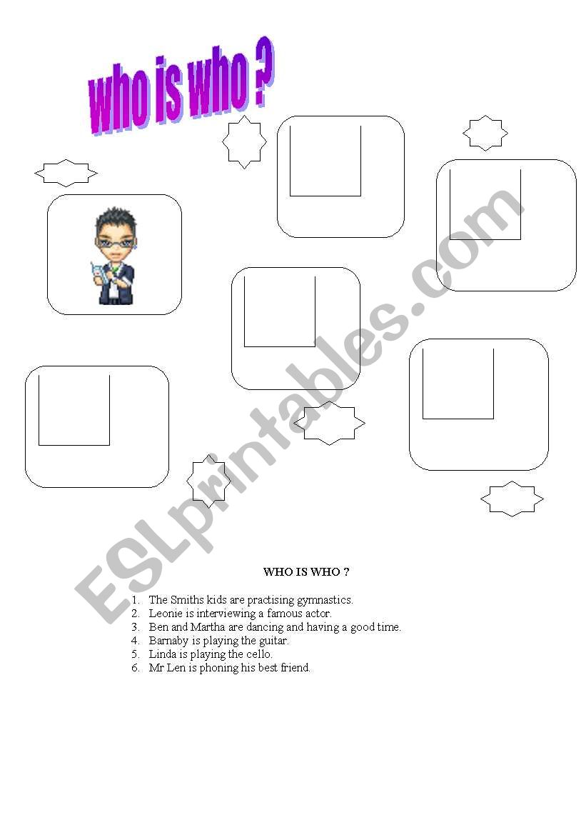 who is who worksheet