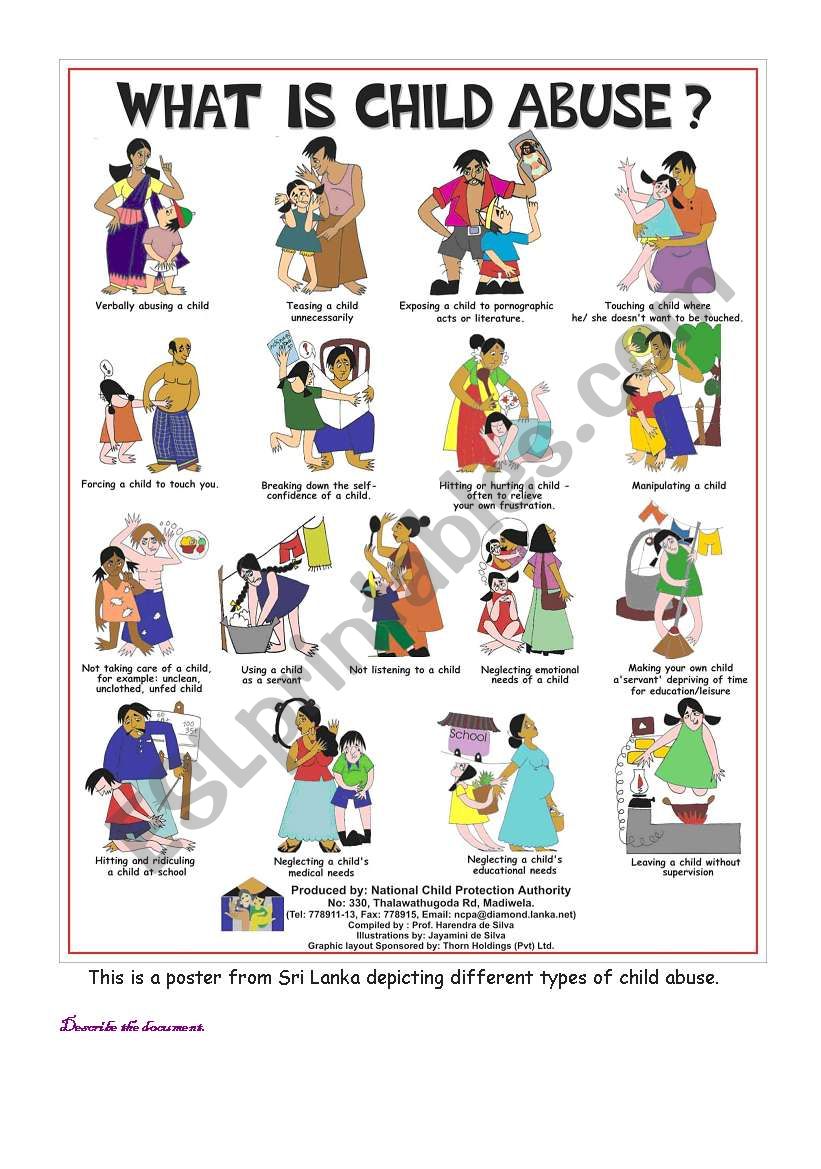 What Is Child Abuse Esl Worksheet By Kpmc