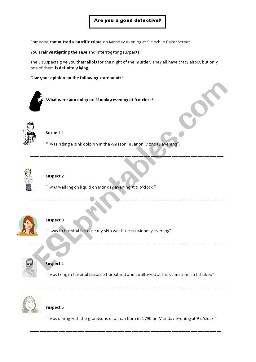Are You a Good Detective? worksheet