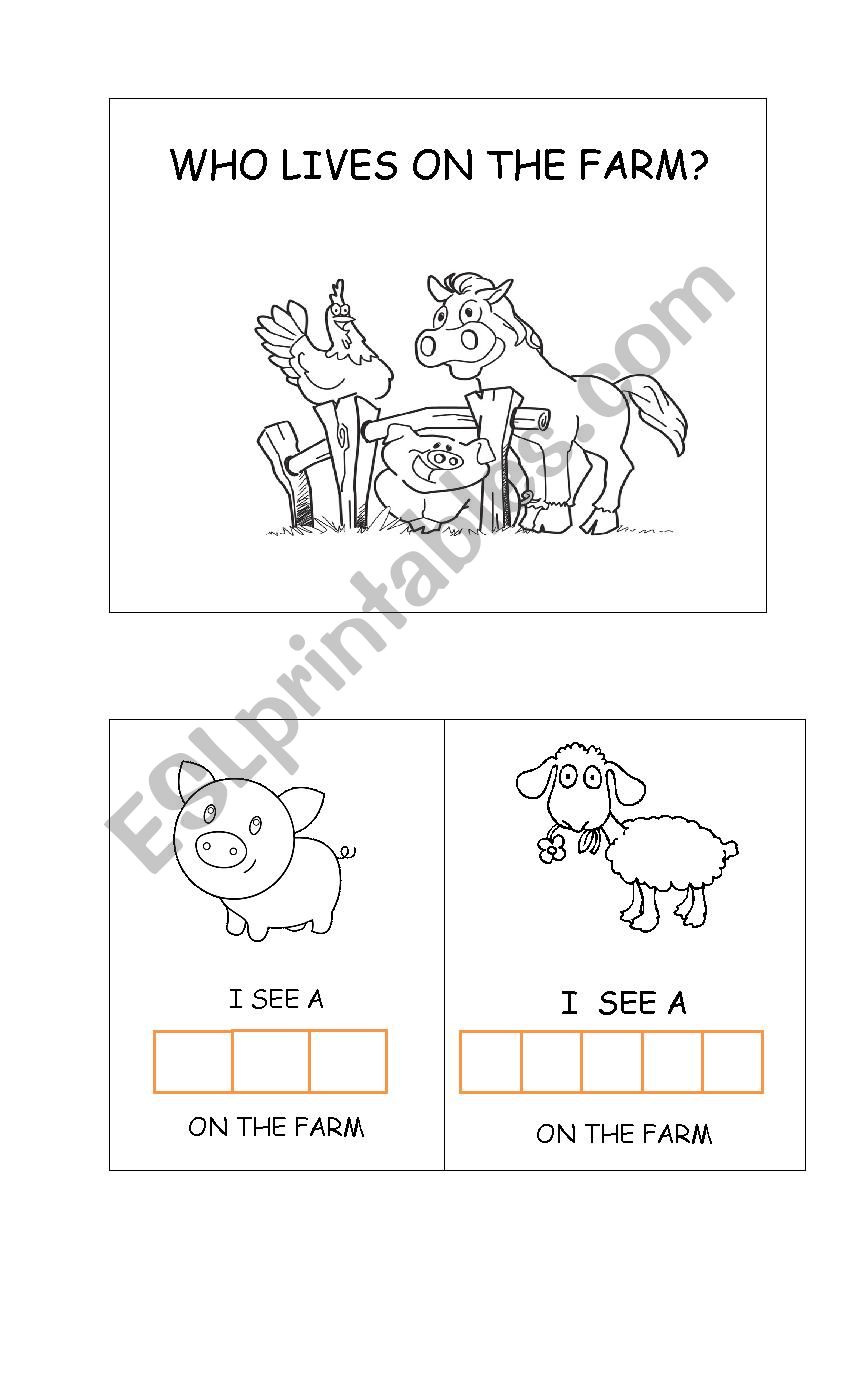 who lives on the farm worksheet