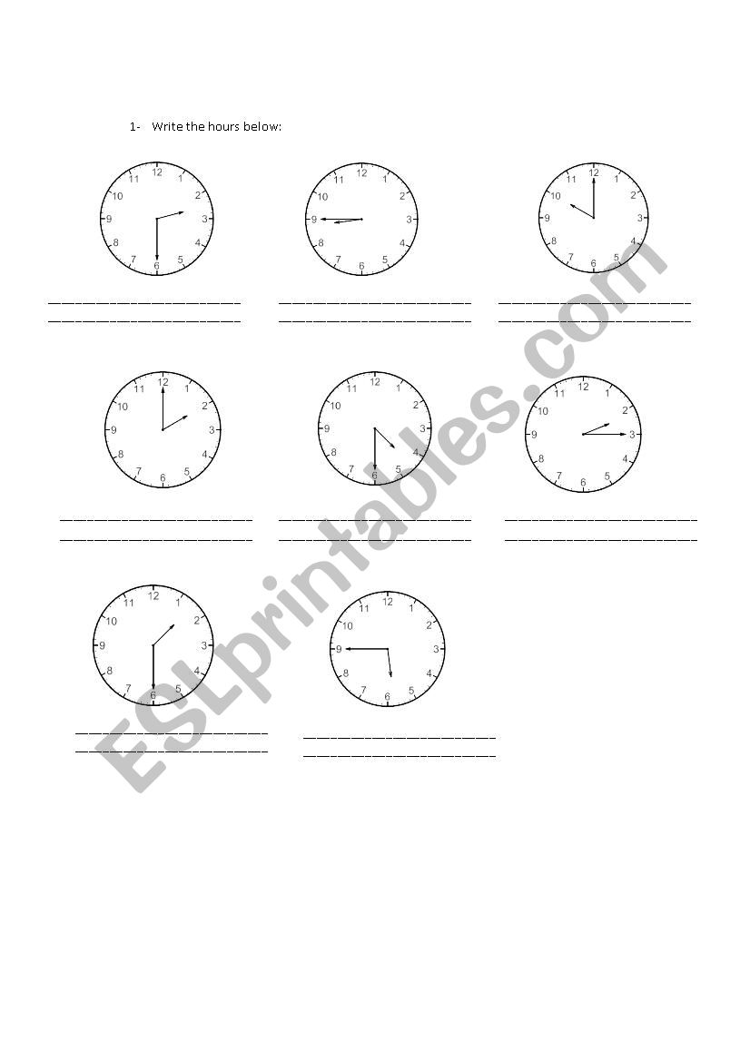 Telling the time - what time is it?