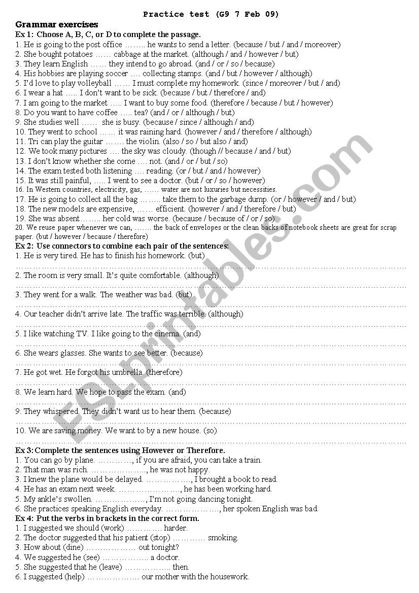 Practice Unit 3 worksheet