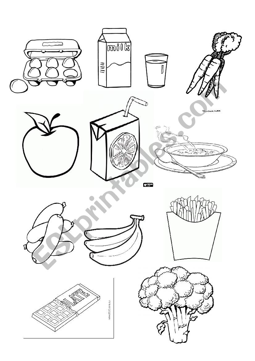 healthy / unhealthy food worksheet