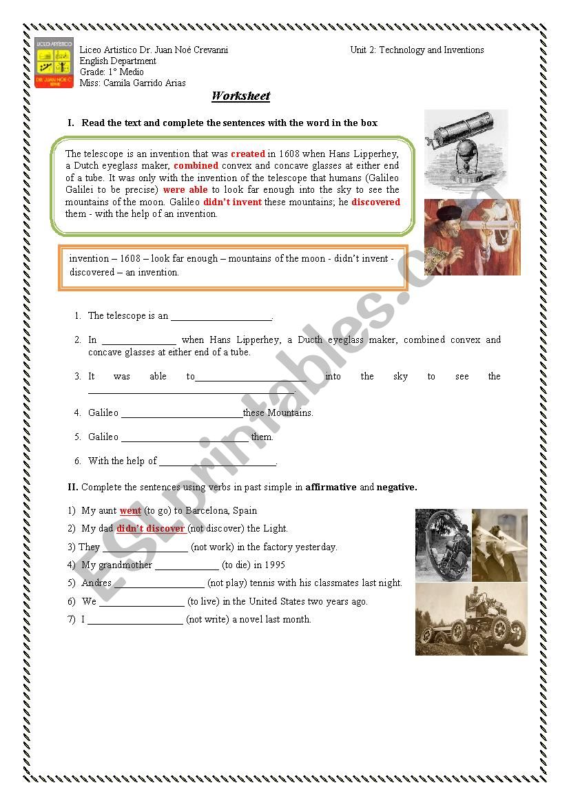 Past Simple worksheet