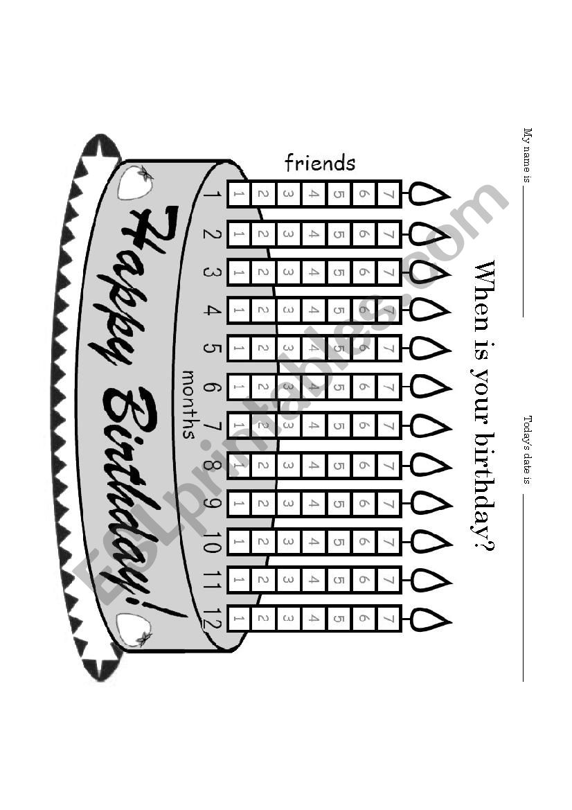 Birthday Interview worksheet