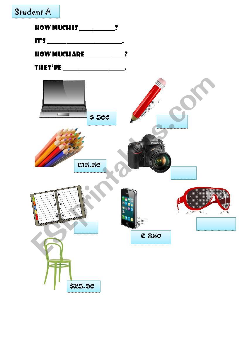 Pairwork worksheet