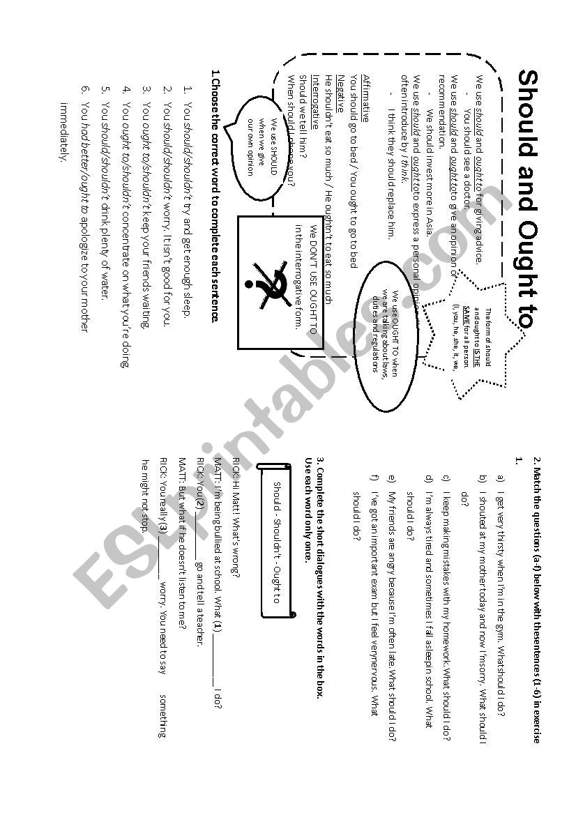 Modals worksheet