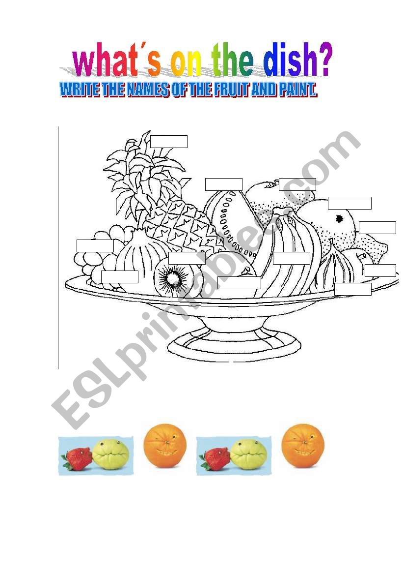 FRUIT worksheet