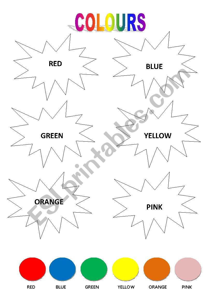 Colours worksheet worksheet