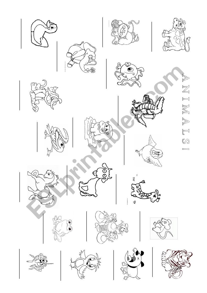 Label the animals worksheet