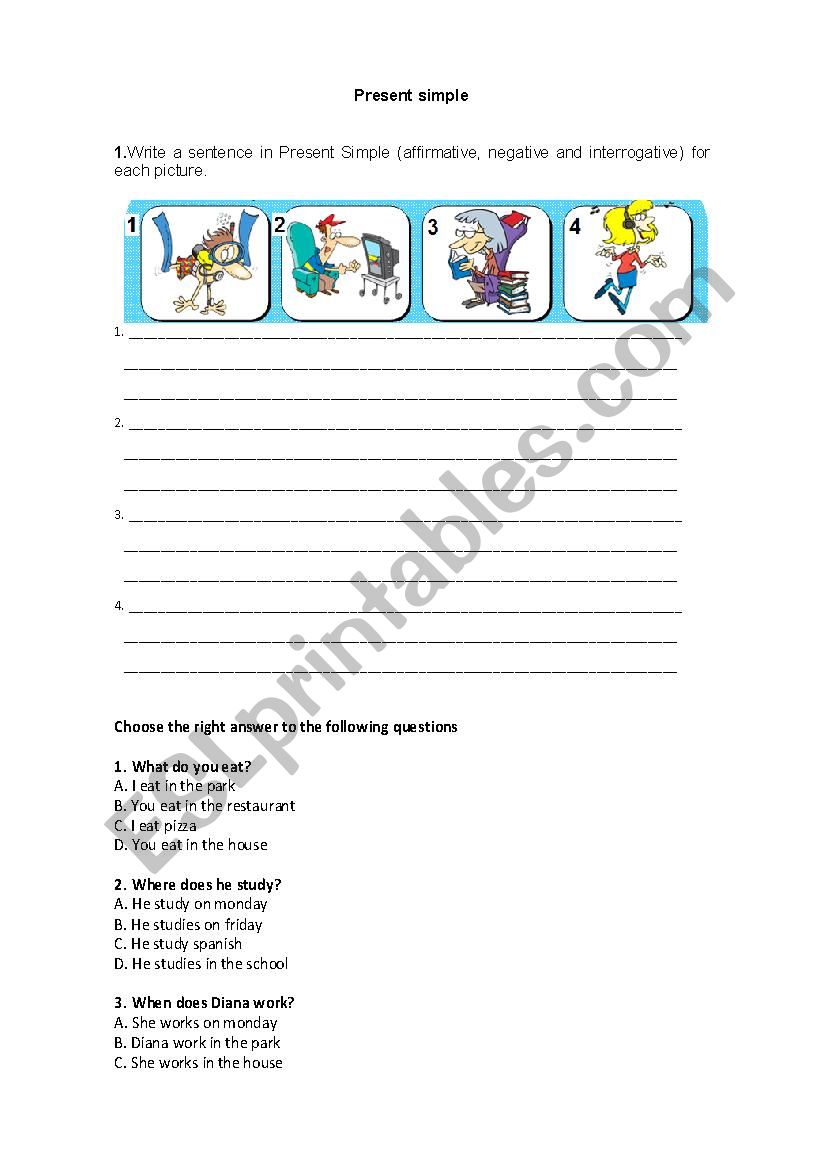 Present Simple worksheet