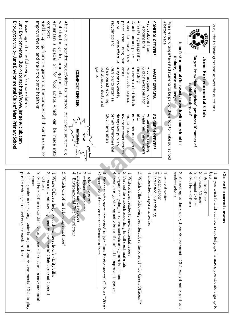 Graphic Stimulus worksheet