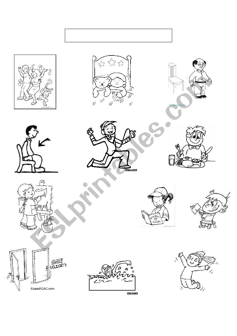 Verbs Lottery worksheet