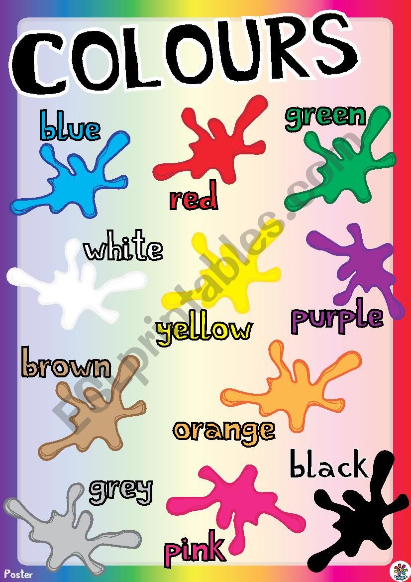 Basic Colours POSTER worksheet