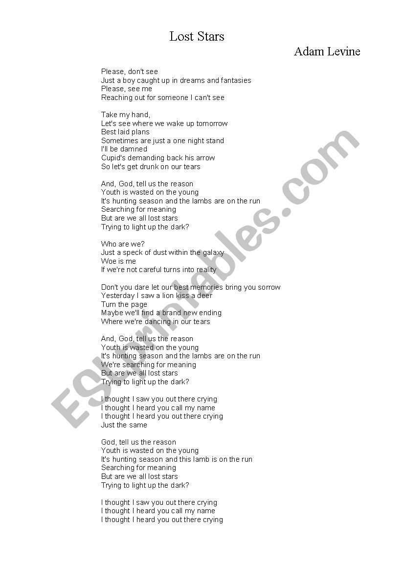Msicas worksheet