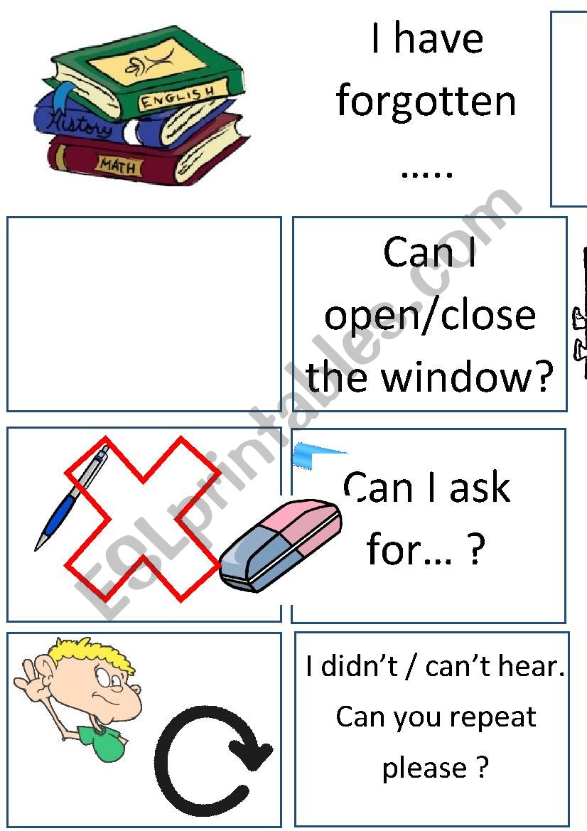 In the classroom worksheet