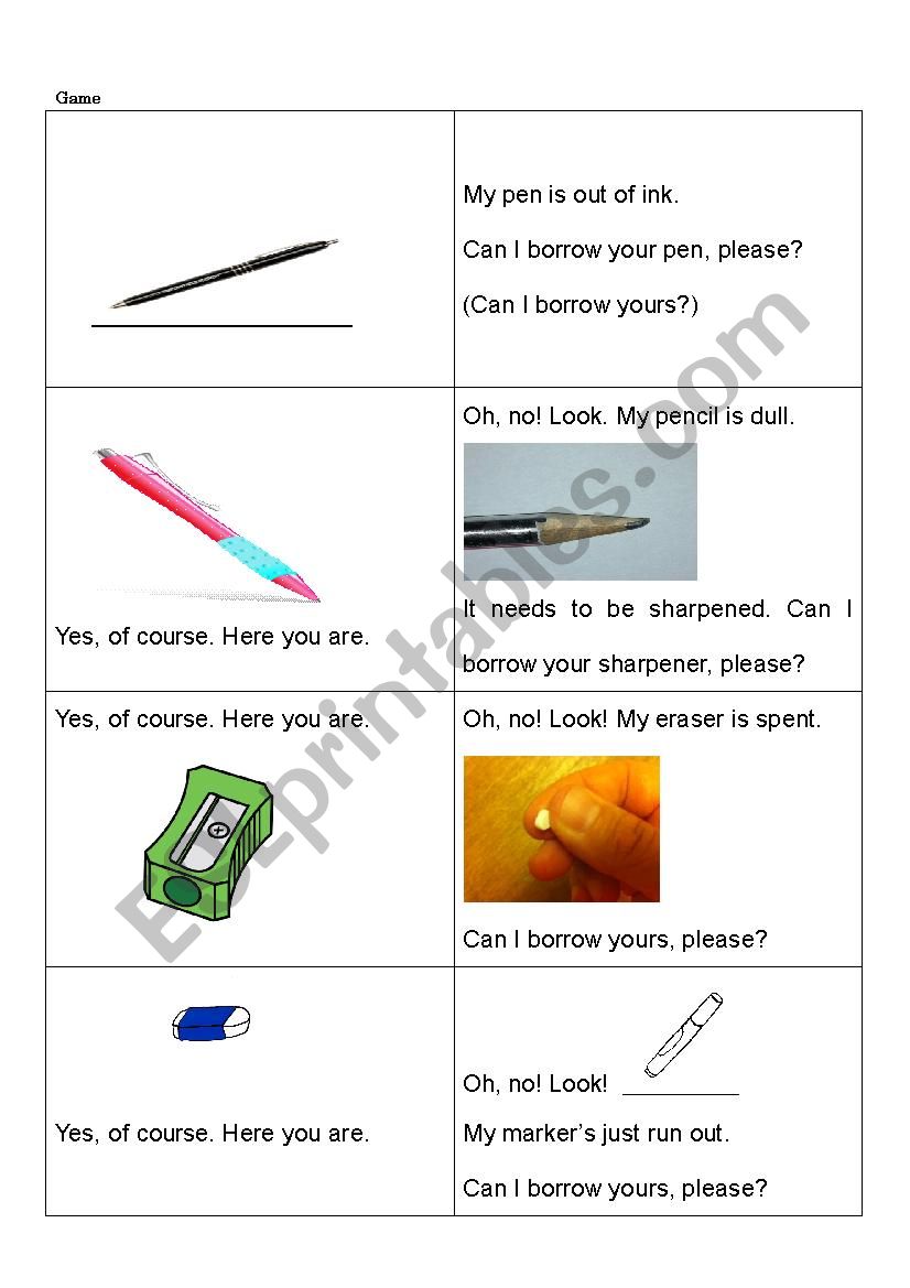 WhatÂ´s wrong with my school supplies game