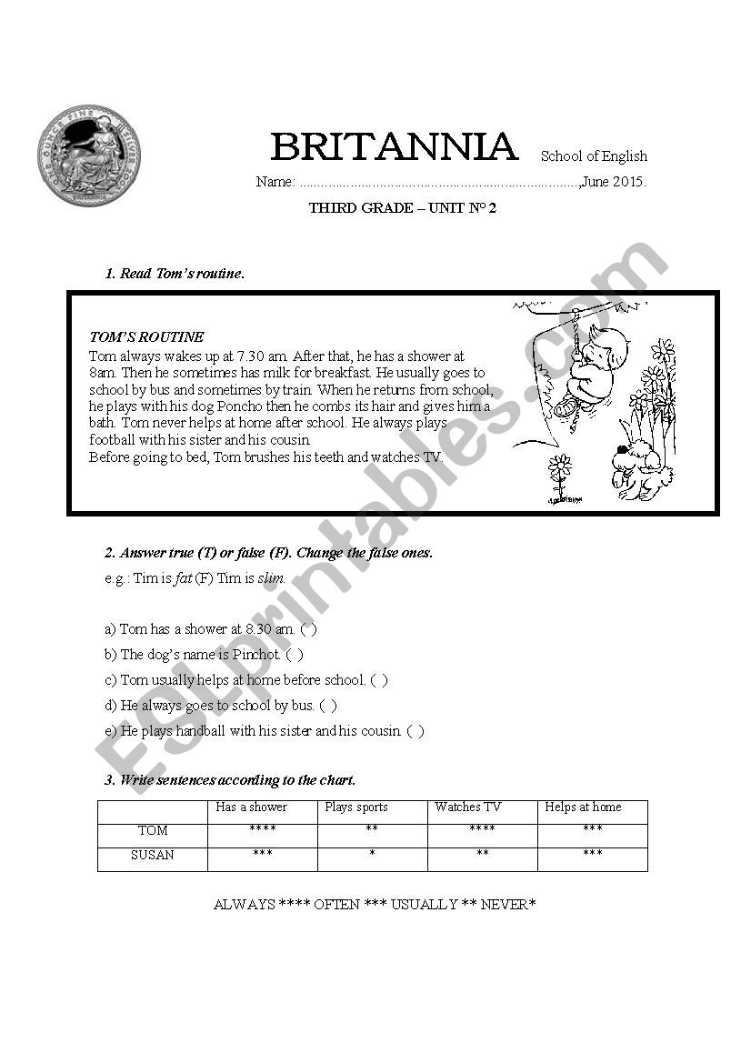 Children Level Revision worksheet