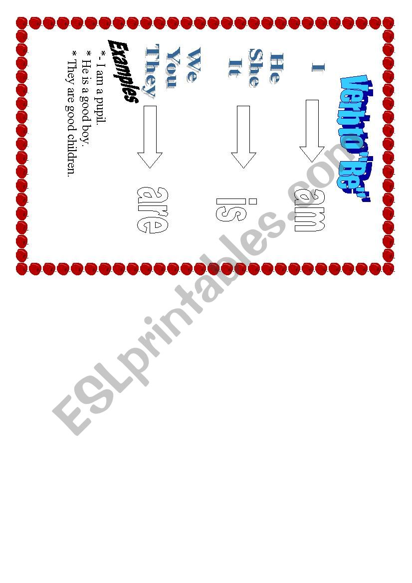 verb to be worksheet