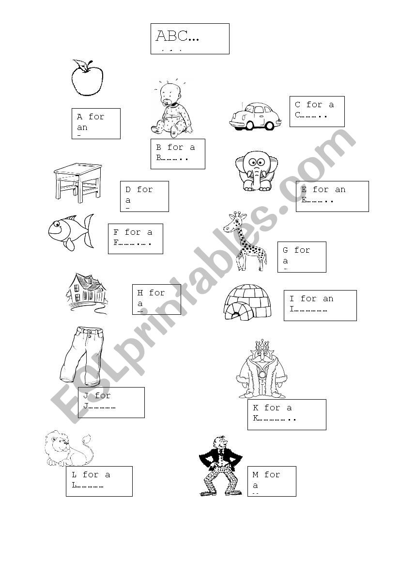 ABC worksheet worksheet