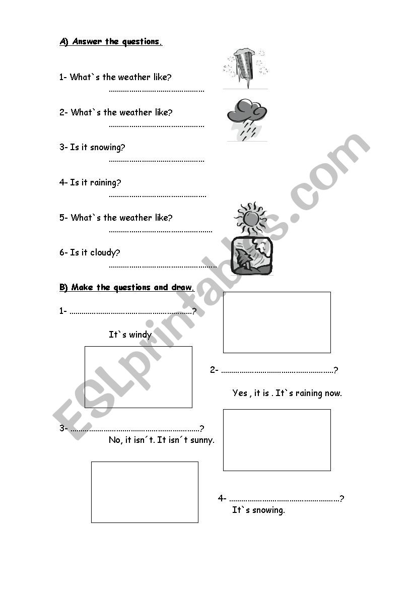  Question about weather worksheet