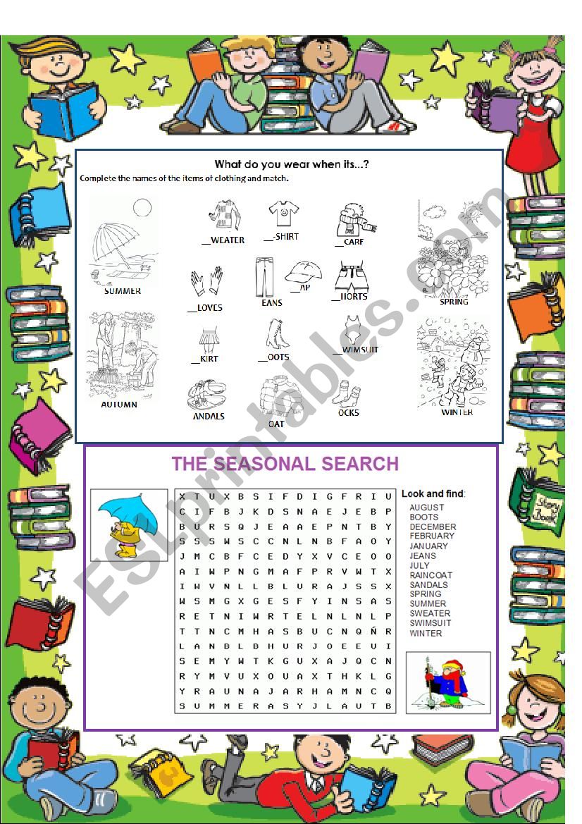 The Seasons worksheet