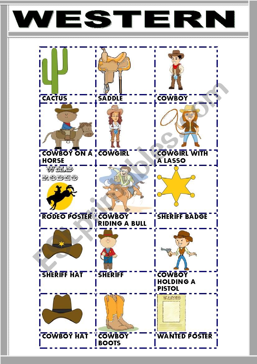 WESTERN worksheet