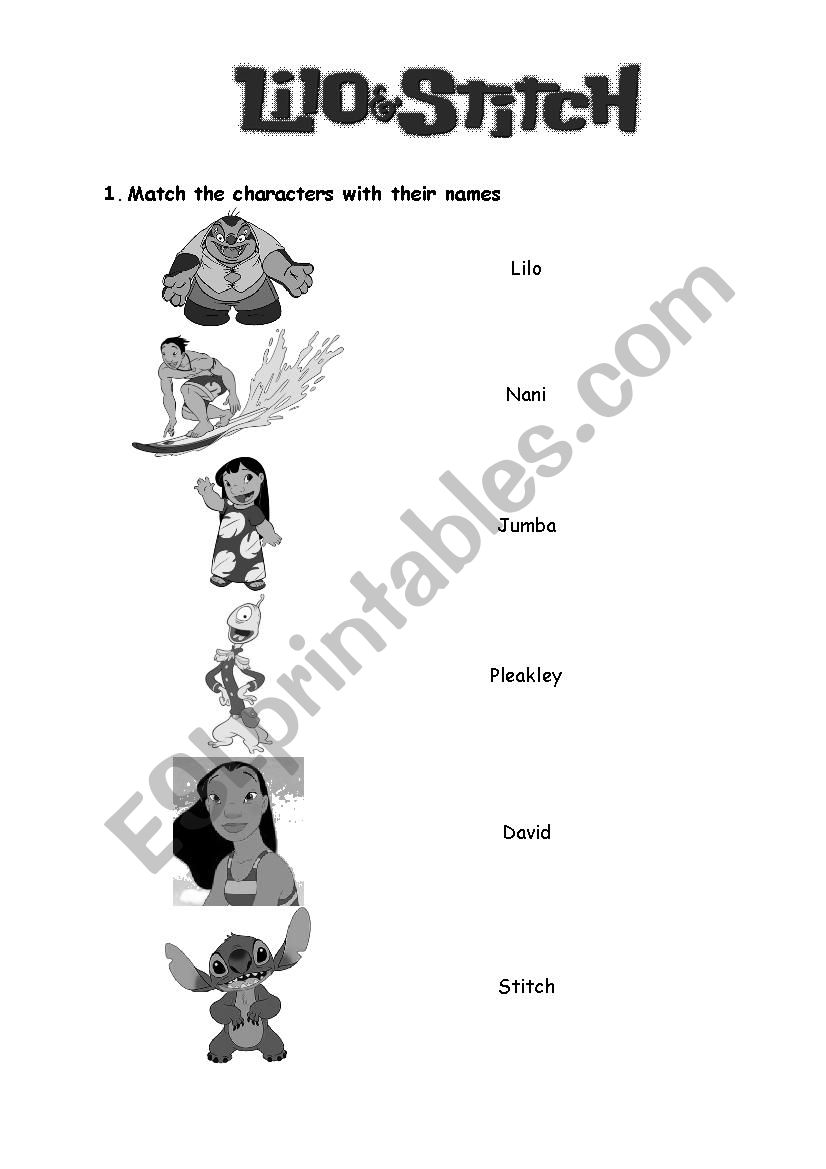 Lilo & Stitch worksheet worksheet