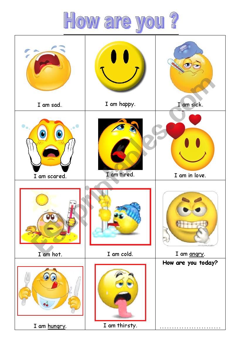 How are you? worksheet