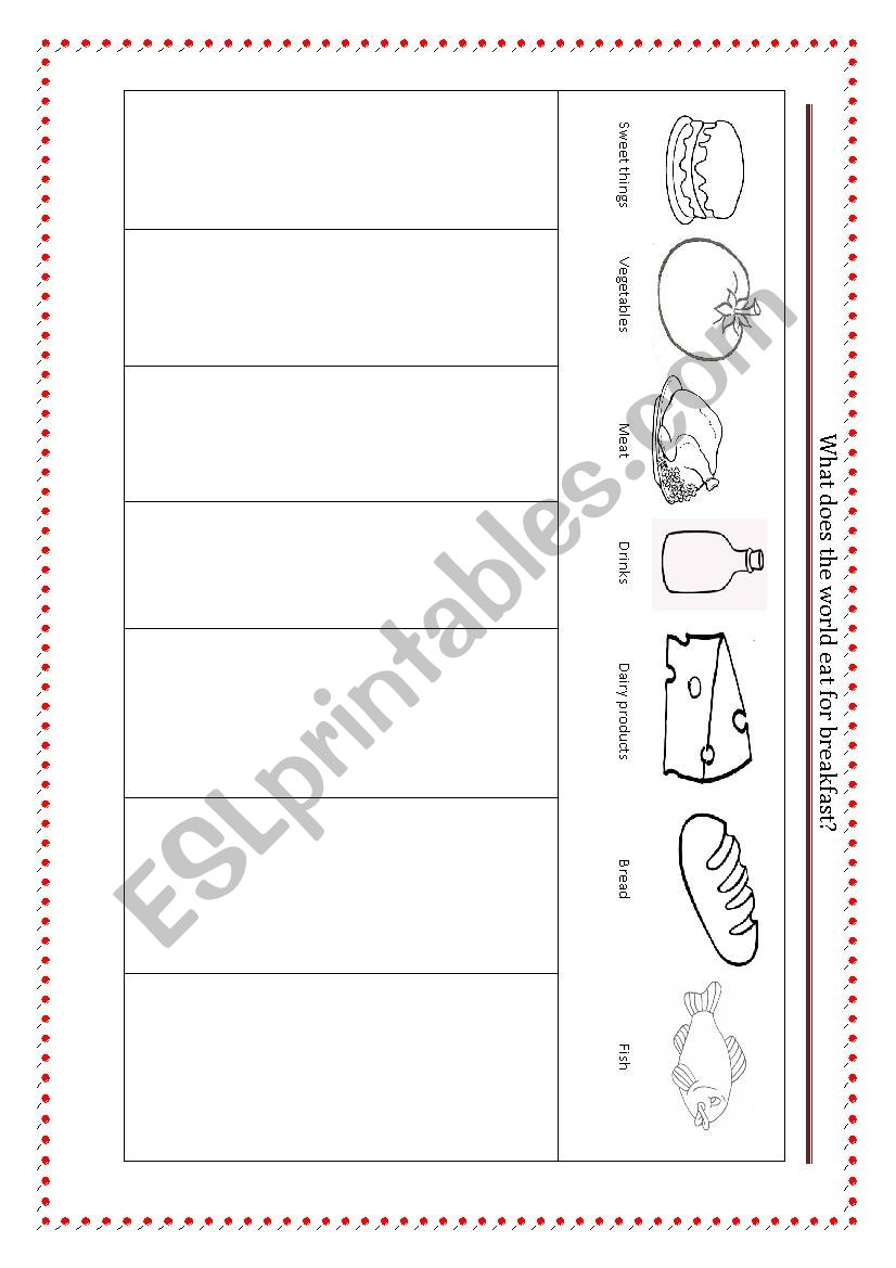 Sort out your shopping list worksheet