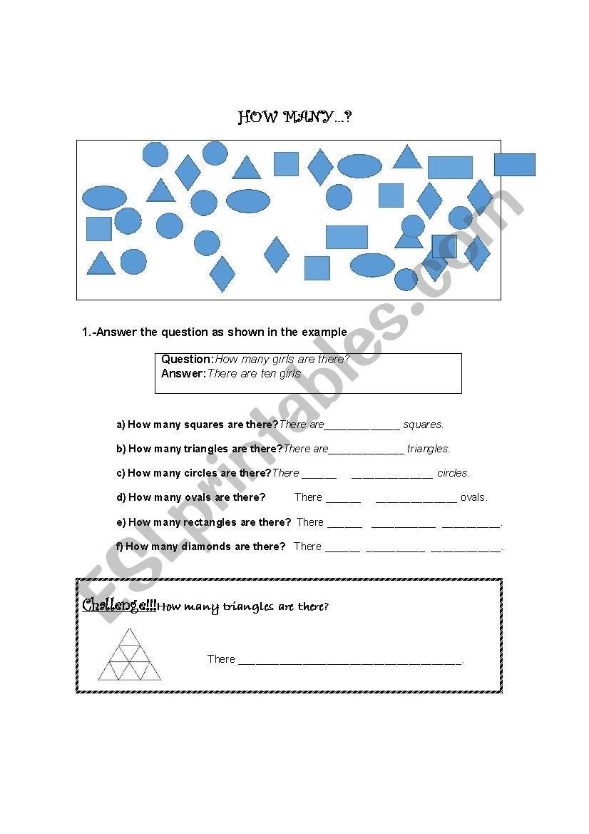 How many! worksheet