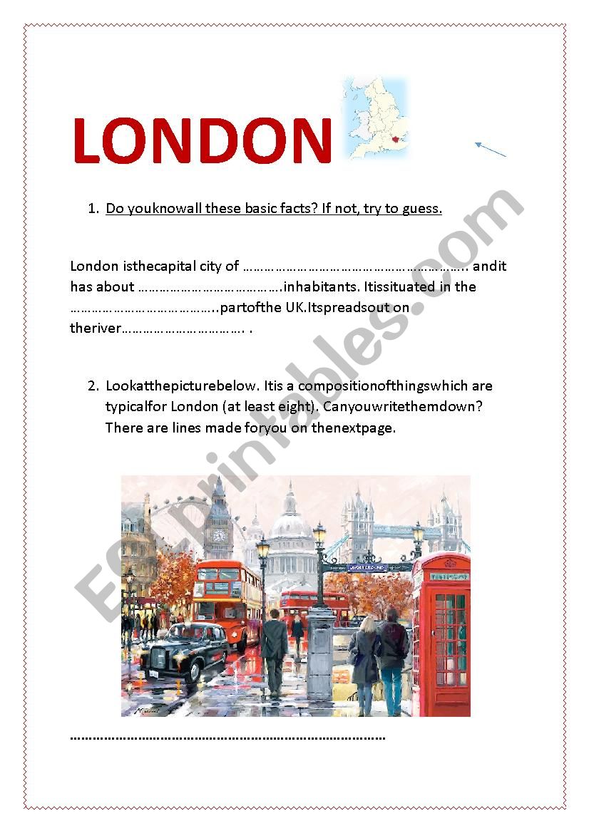 London worksheet