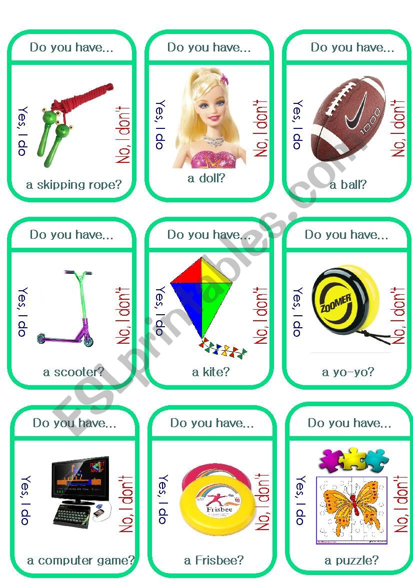 Toys go fish worksheet