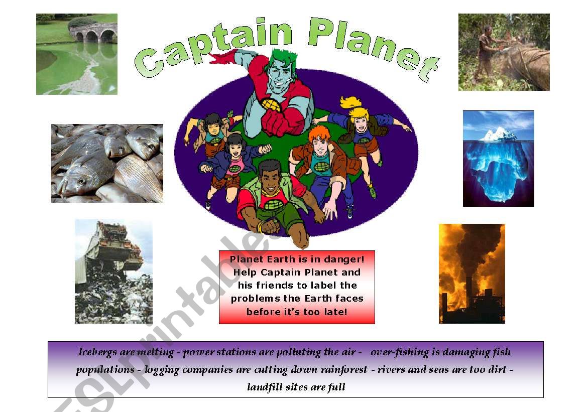 Captain Planet worksheet