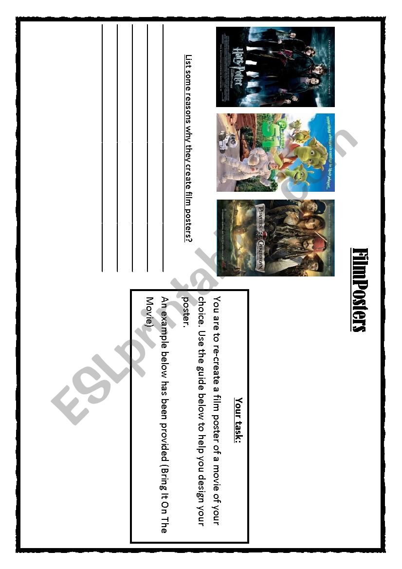 Film Posters worksheet