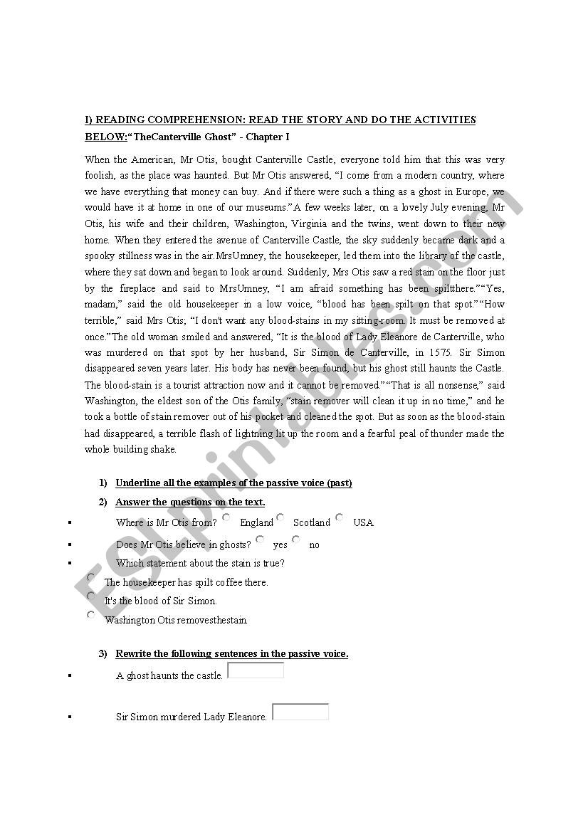 PASSIVE VOICE PRACTICE (PRESENT AND PAST SIMPLE)