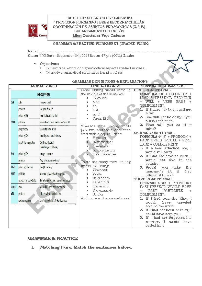 worksheet/handout worksheet